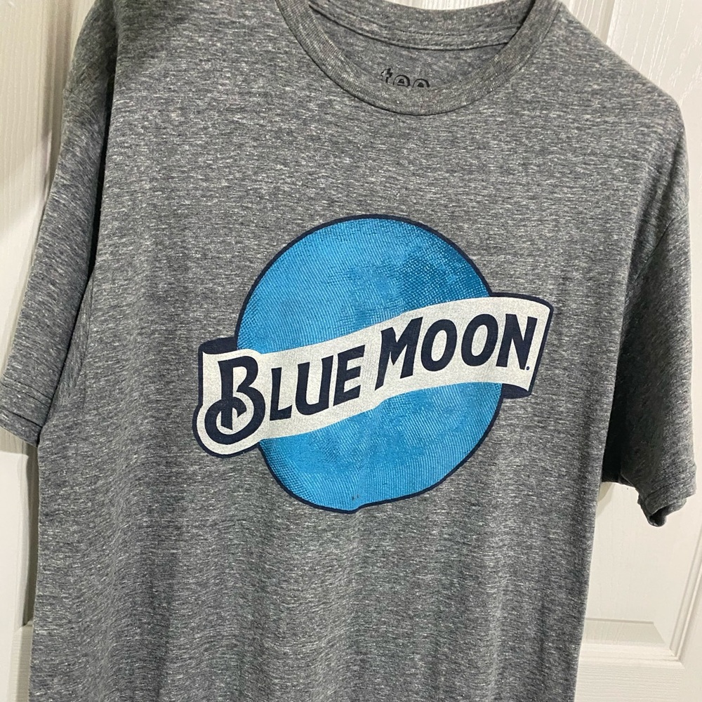 Unisex heather gray blue moon beer tee
